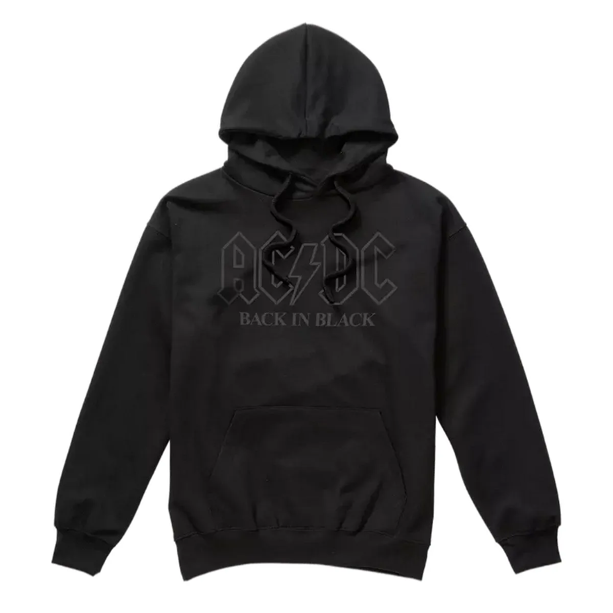 AC/DC Mens Back In Black Outline Hoodie