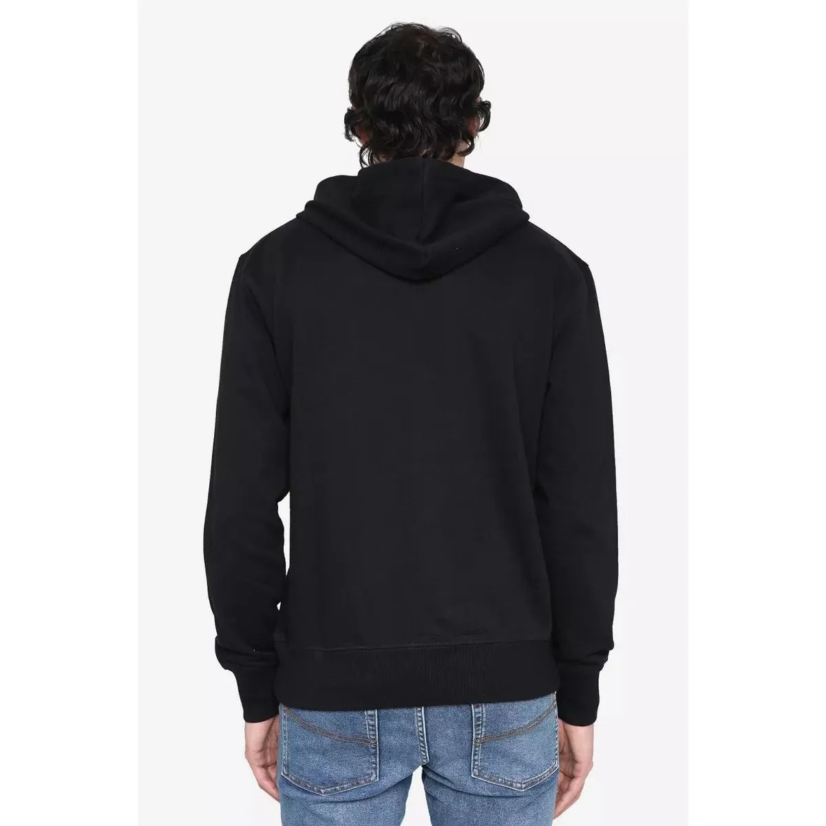 AC/DC Mens Back In Black Outline Hoodie