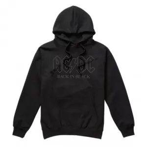AC/DC Mens Back In Black Outline Hoodie