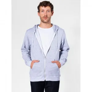 American Apparel Unisex Salt And Pepper Full Zip Hoodie