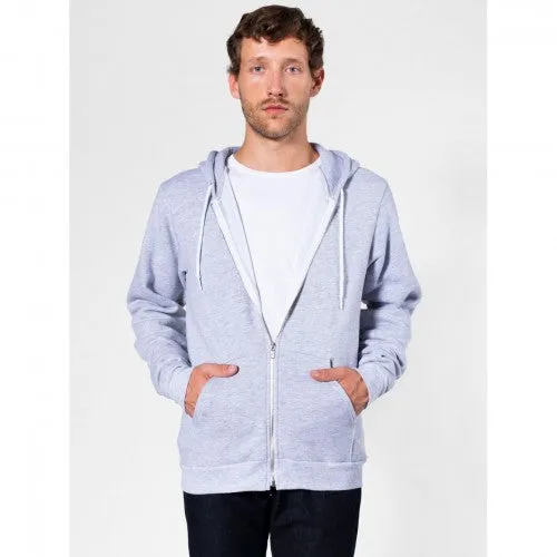 American Apparel Unisex Salt And Pepper Full Zip Hoodie