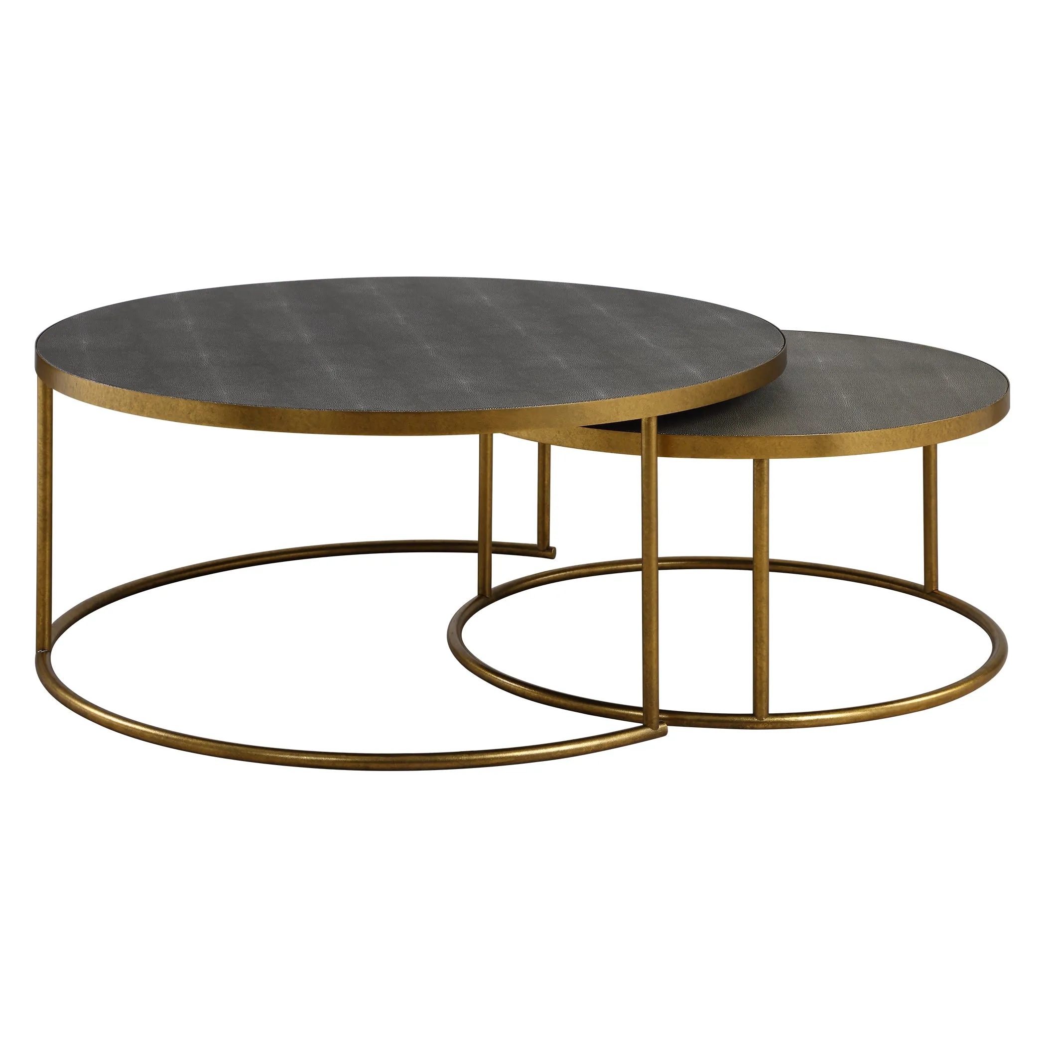 Aragon Gray Nesting Coffee Tables // Set of 2