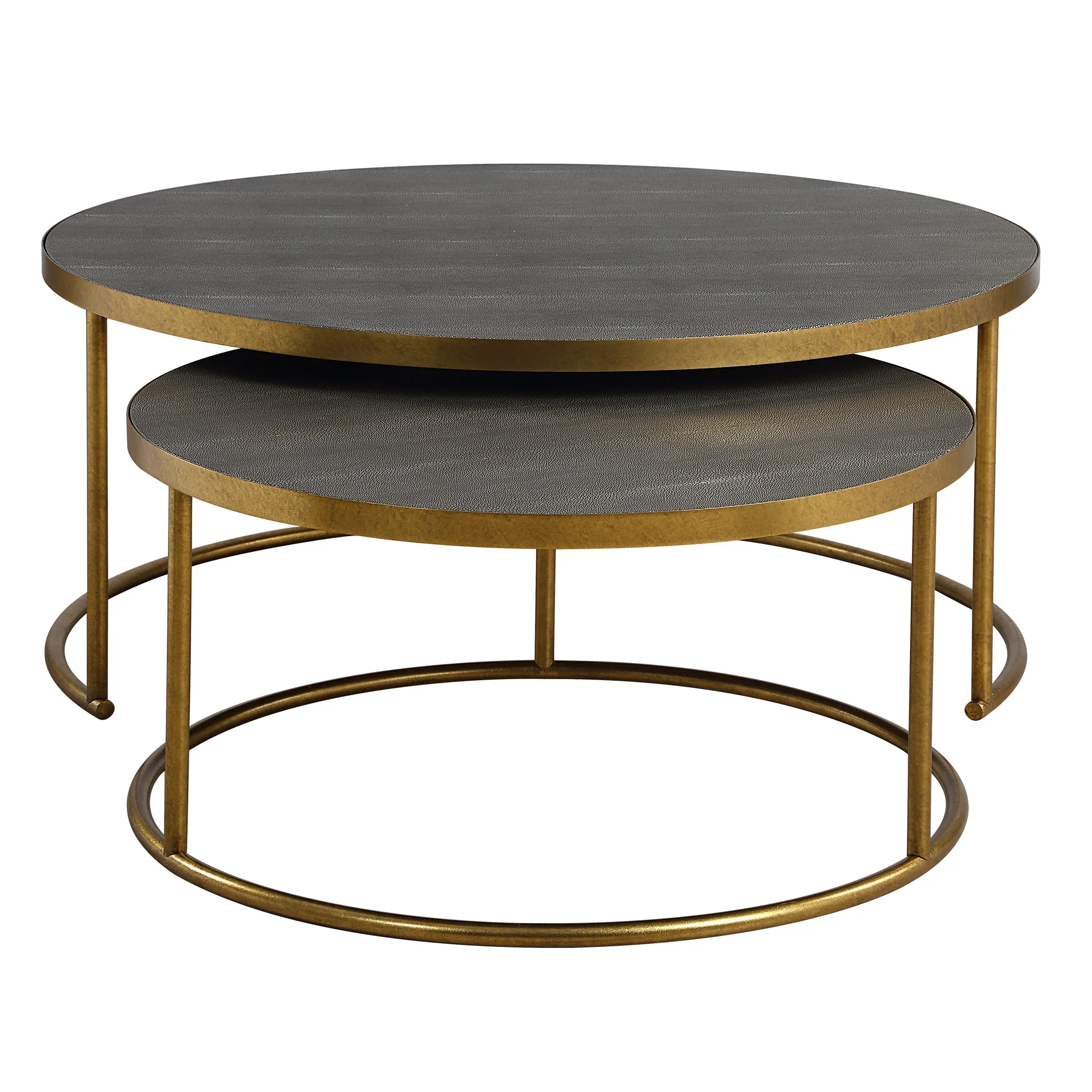 Aragon Gray Nesting Coffee Tables // Set of 2