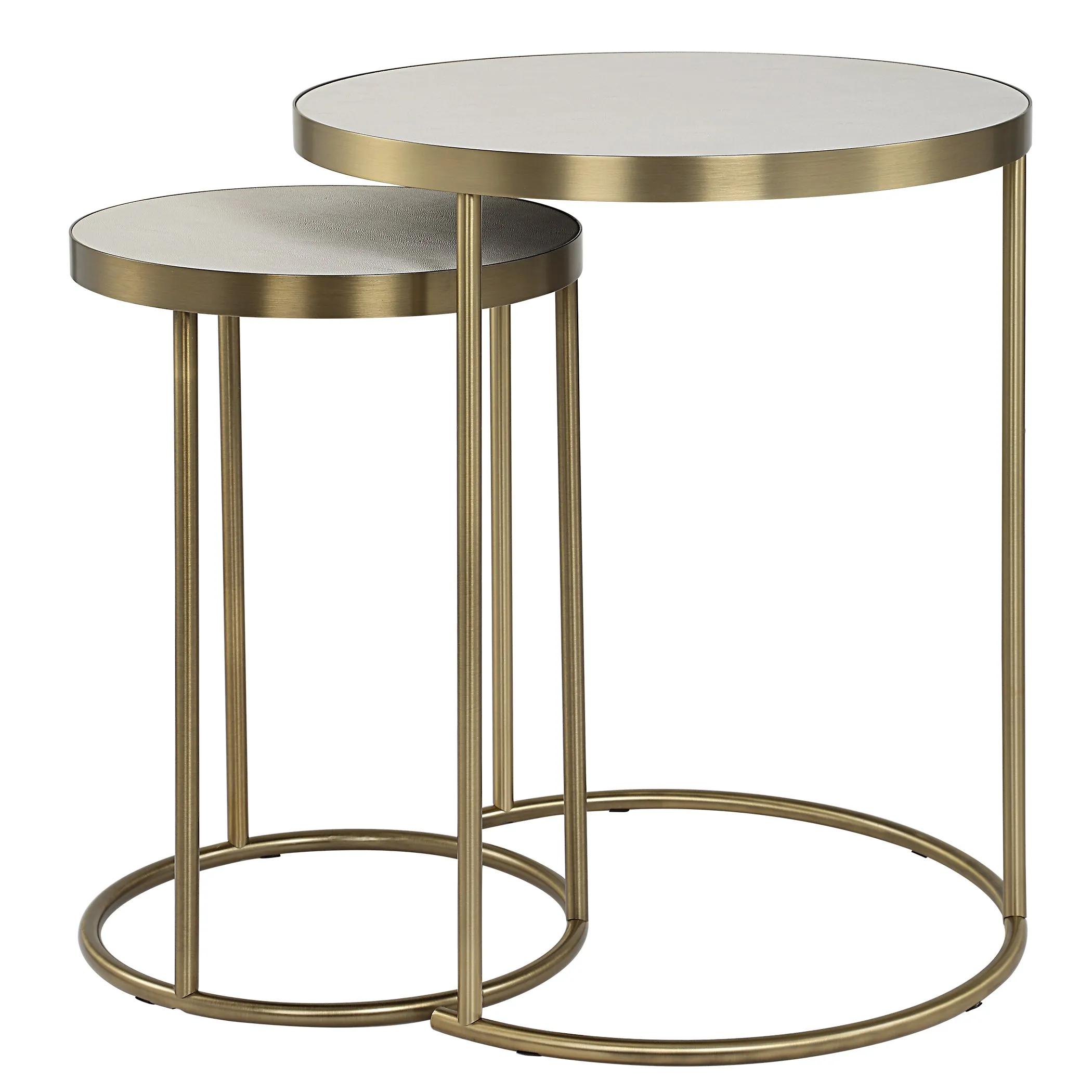 Aragon White Nesting Tables // Set of 2