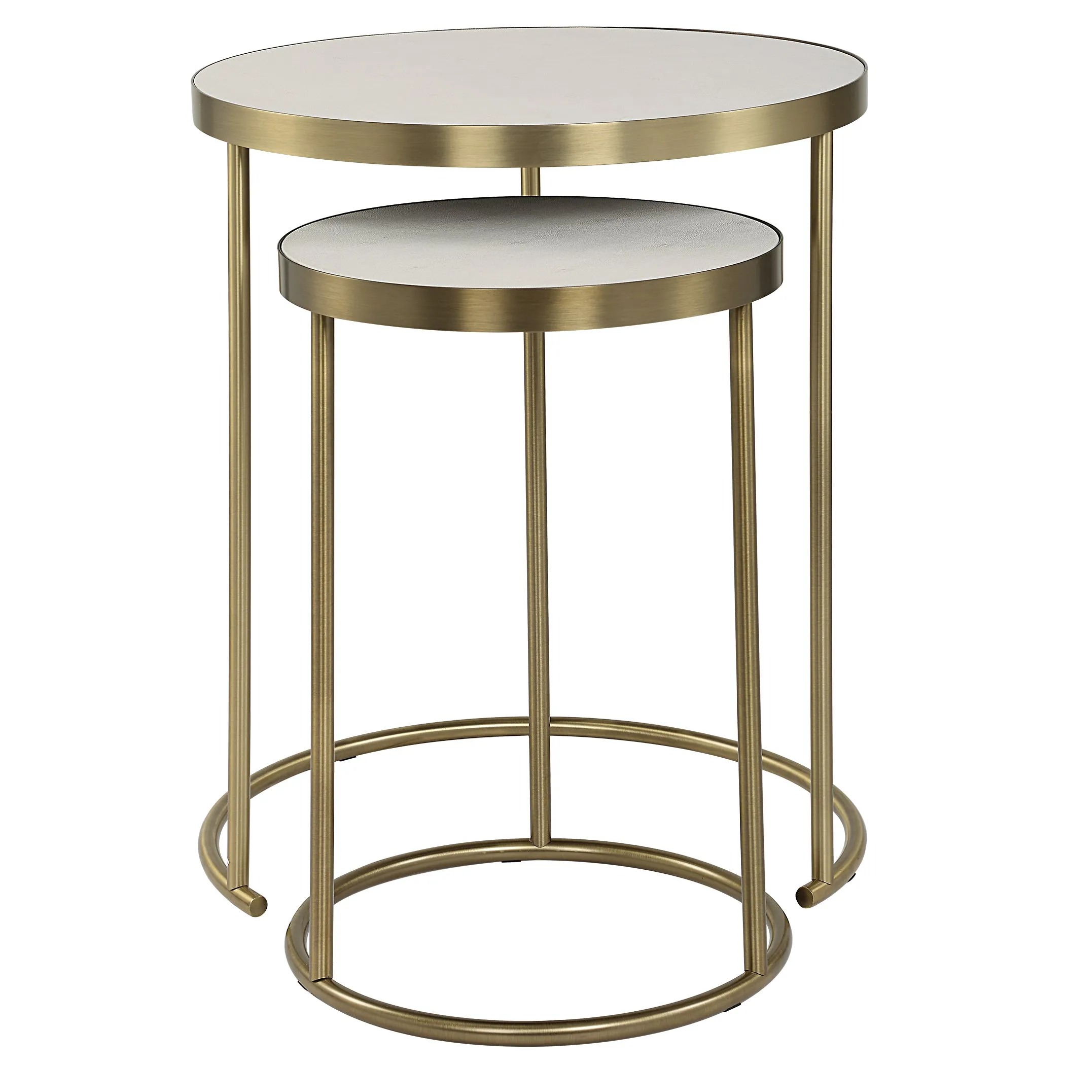 Aragon White Nesting Tables // Set of 2