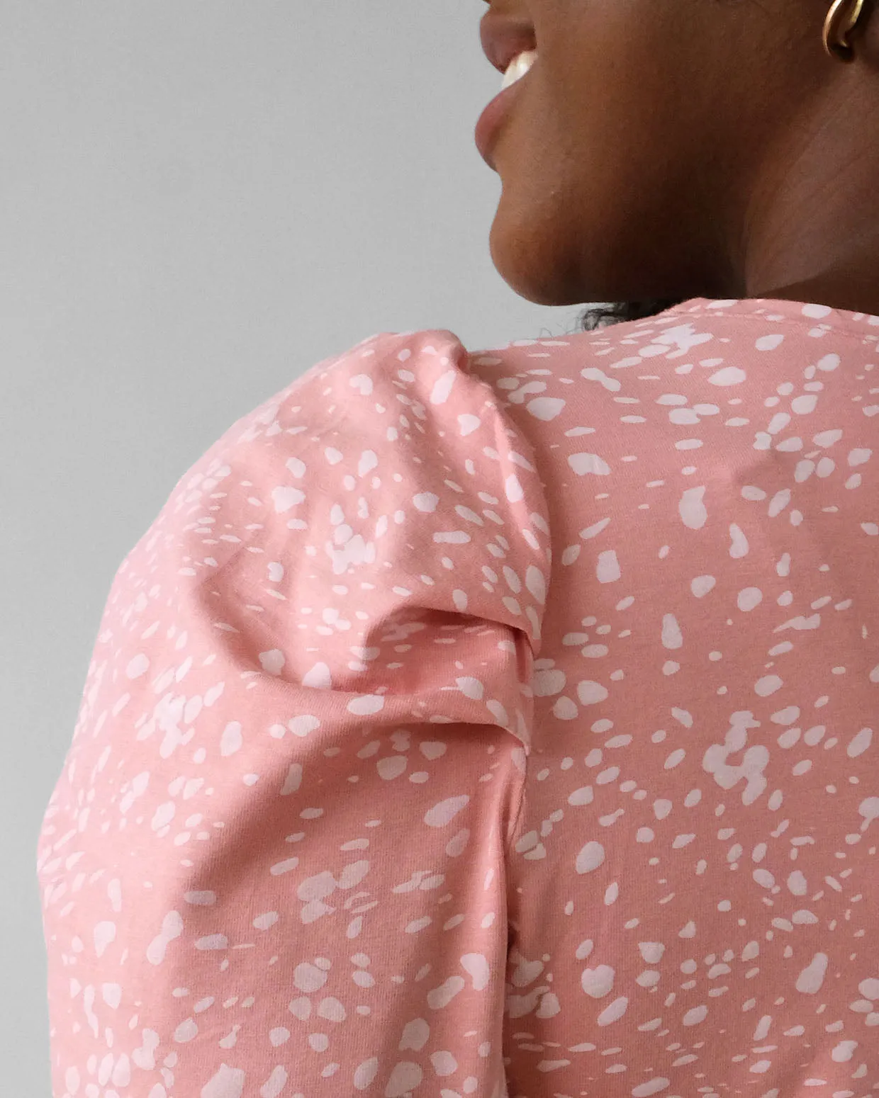 ATHENA printed top in Peach/White