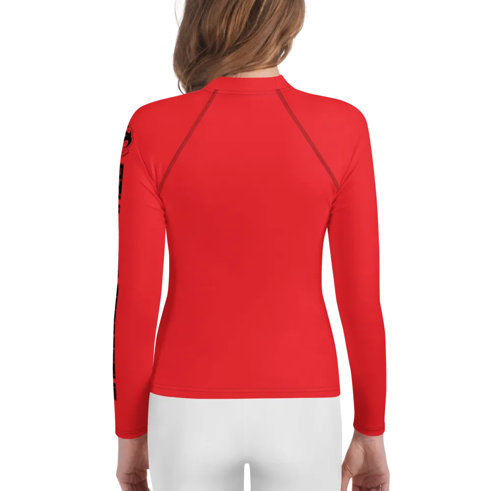 Athletic Apparatus Red 1 Black logo Youth Rash Guard