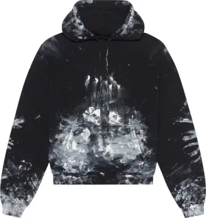 Balenciaga Painter Fitted Hoodie 'Black/White', black