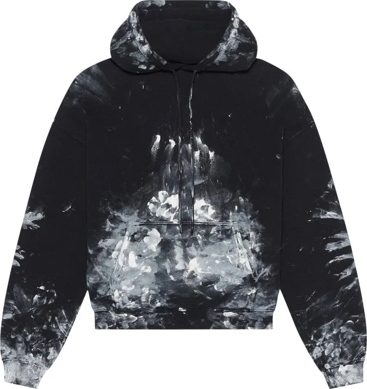 Balenciaga Painter Fitted Hoodie 'Black/White', black