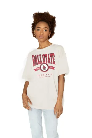 BALL STATE CARDINALS GET GOIN' OVERSIZED CREW NECK TEE