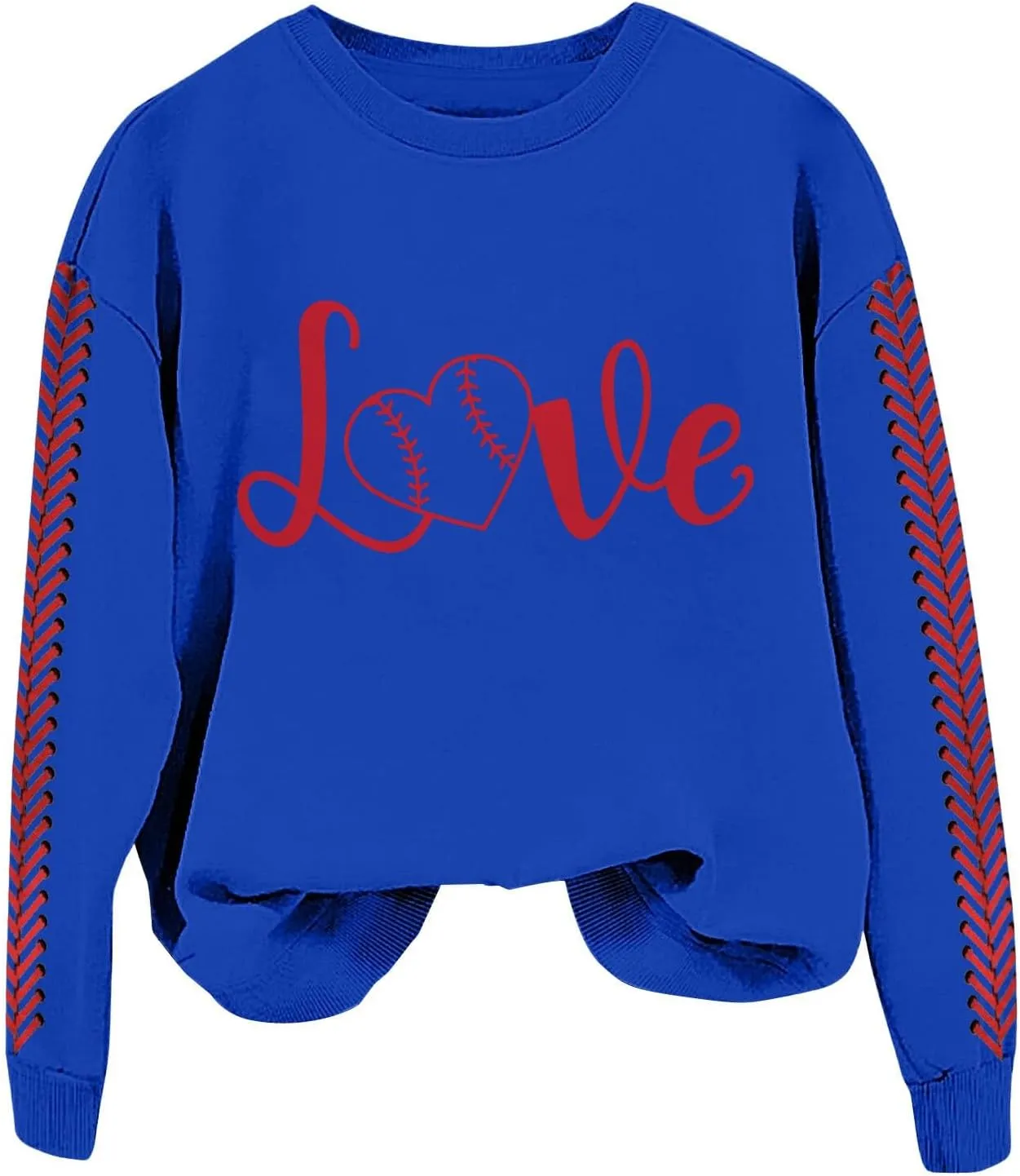 Baseball Sweatshirt for Womens 2025 Long Sleeves Round Neck Pullover Baseball Letter Print Blouses Fall Workout Tops