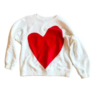 Benton Imperfect Heart Sweatshirt (White)