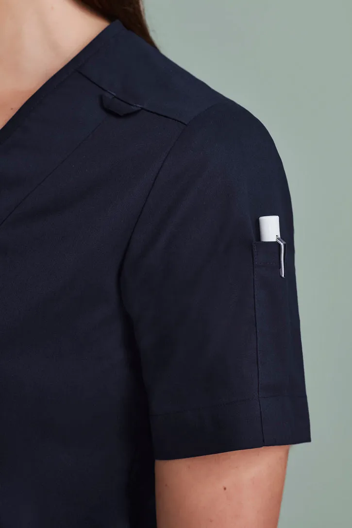Biz Care CST240LS Zip Front Crossover Scrub Top