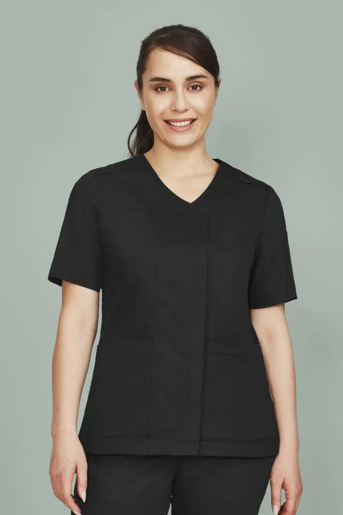 Biz Care CST240LS Zip Front Crossover Scrub Top