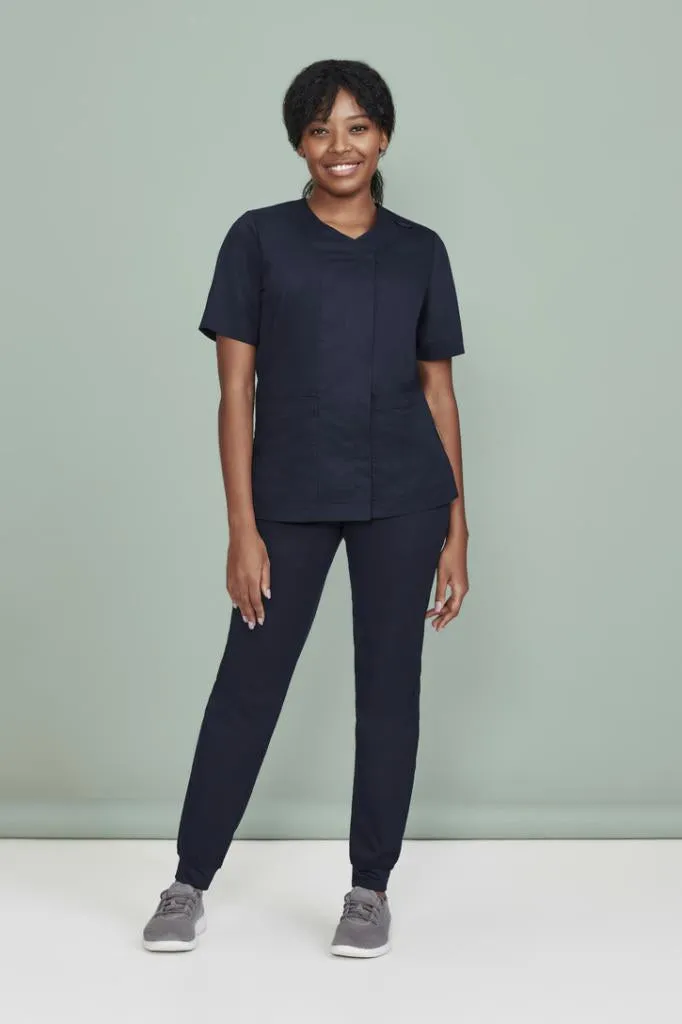 Biz Care CST240LS Zip Front Crossover Scrub Top