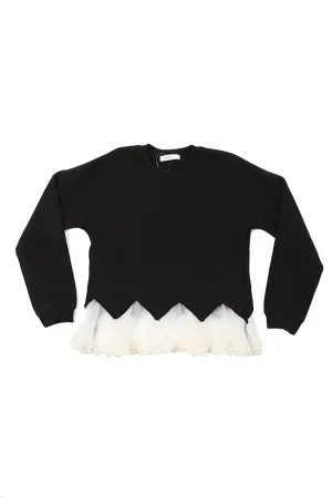 Black Hailey Lace Sweater