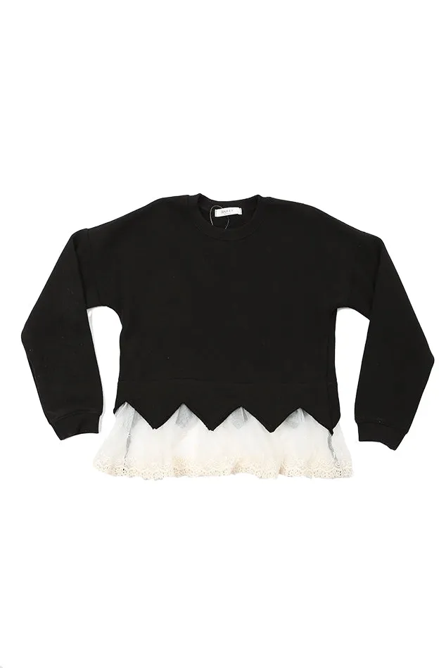 Black Hailey Lace Sweater