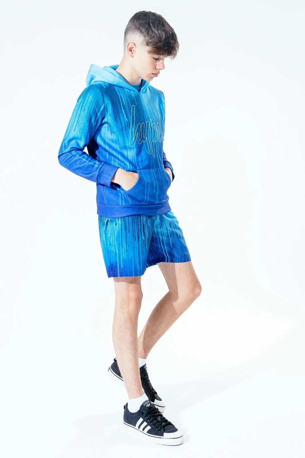 Blue Drip Kids Pullover Hoodie - Blue