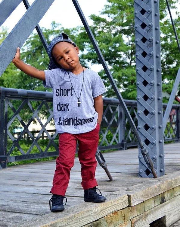 Boy Clothing, Toddler   Kids Tee - Short Dark and Handsome