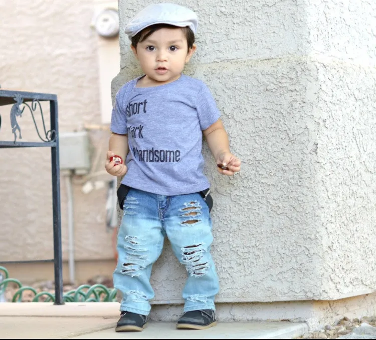 Boy Clothing, Toddler   Kids Tee - Short Dark and Handsome