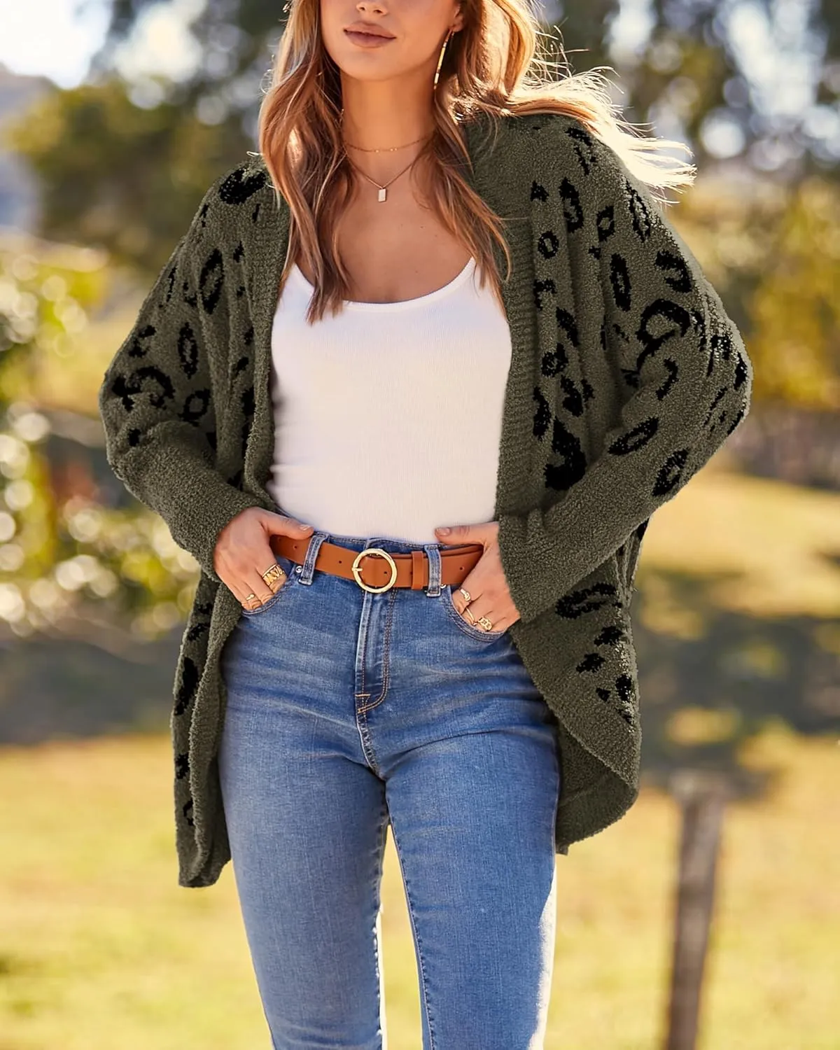 BTFBM Womens Cardigan Sweaters Long Sleeve Open Front Cardigans Fall Fashion Loose Knit Printed Outwear Spring Coats