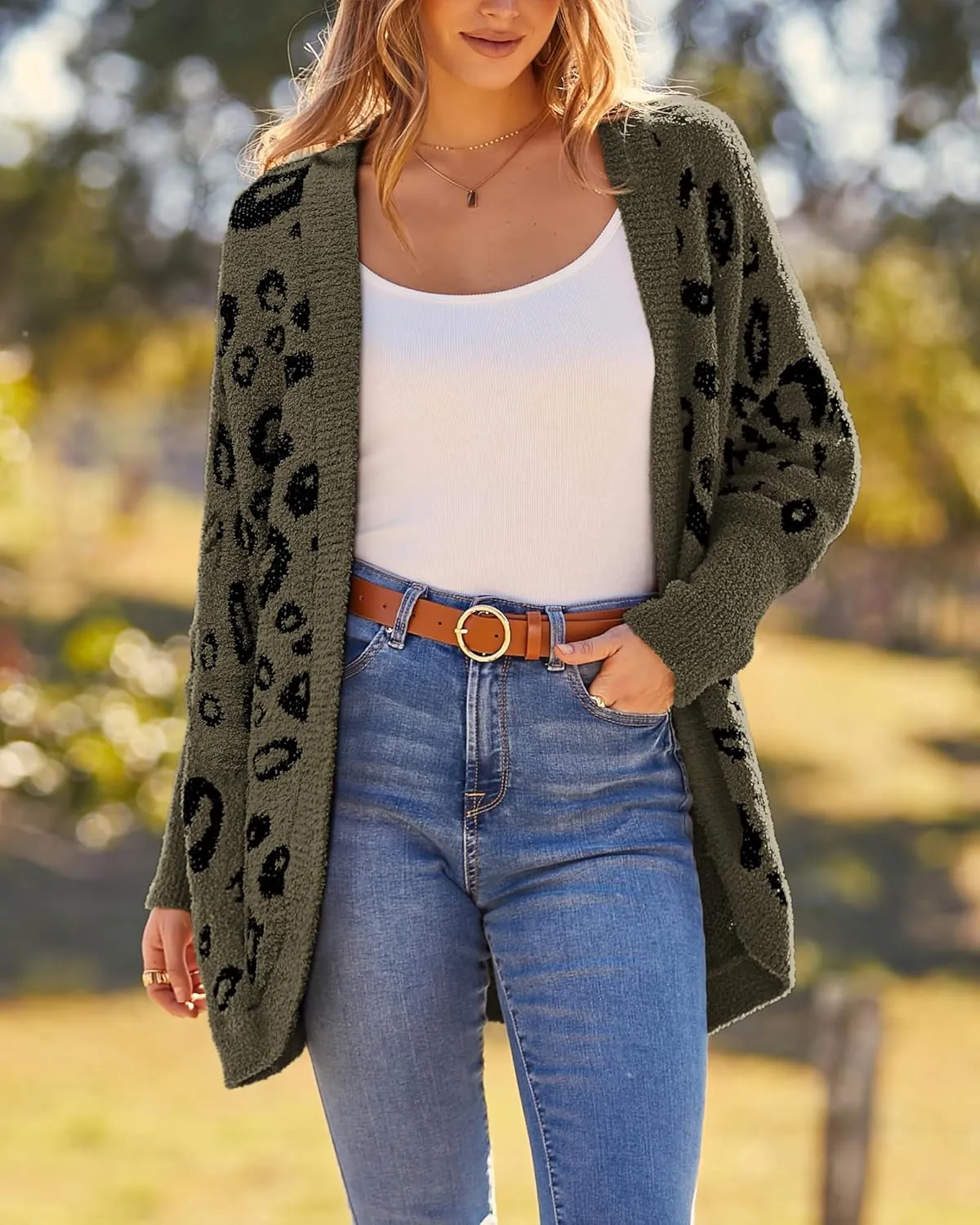 BTFBM Womens Cardigan Sweaters Long Sleeve Open Front Cardigans Fall Fashion Loose Knit Printed Outwear Spring Coats