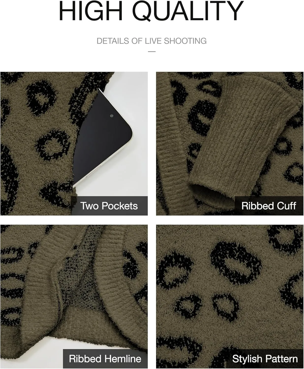 BTFBM Womens Cardigan Sweaters Long Sleeve Open Front Cardigans Fall Fashion Loose Knit Printed Outwear Spring Coats