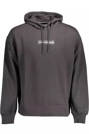 Calvin Klein Elevated Black Cotton Hooded Sweatshirt