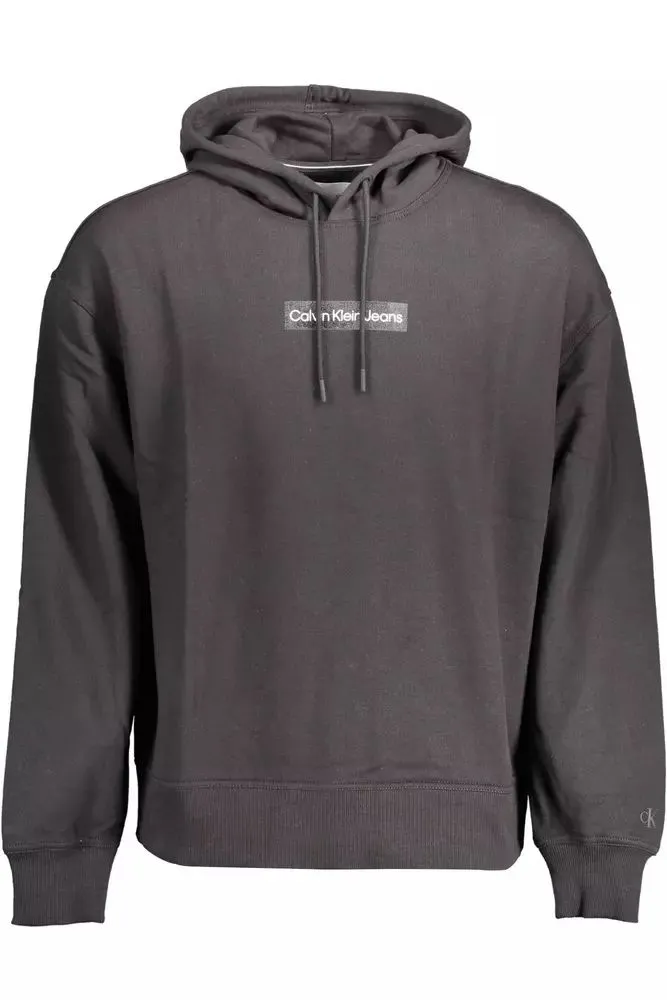 Calvin Klein Elevated Black Cotton Hooded Sweatshirt