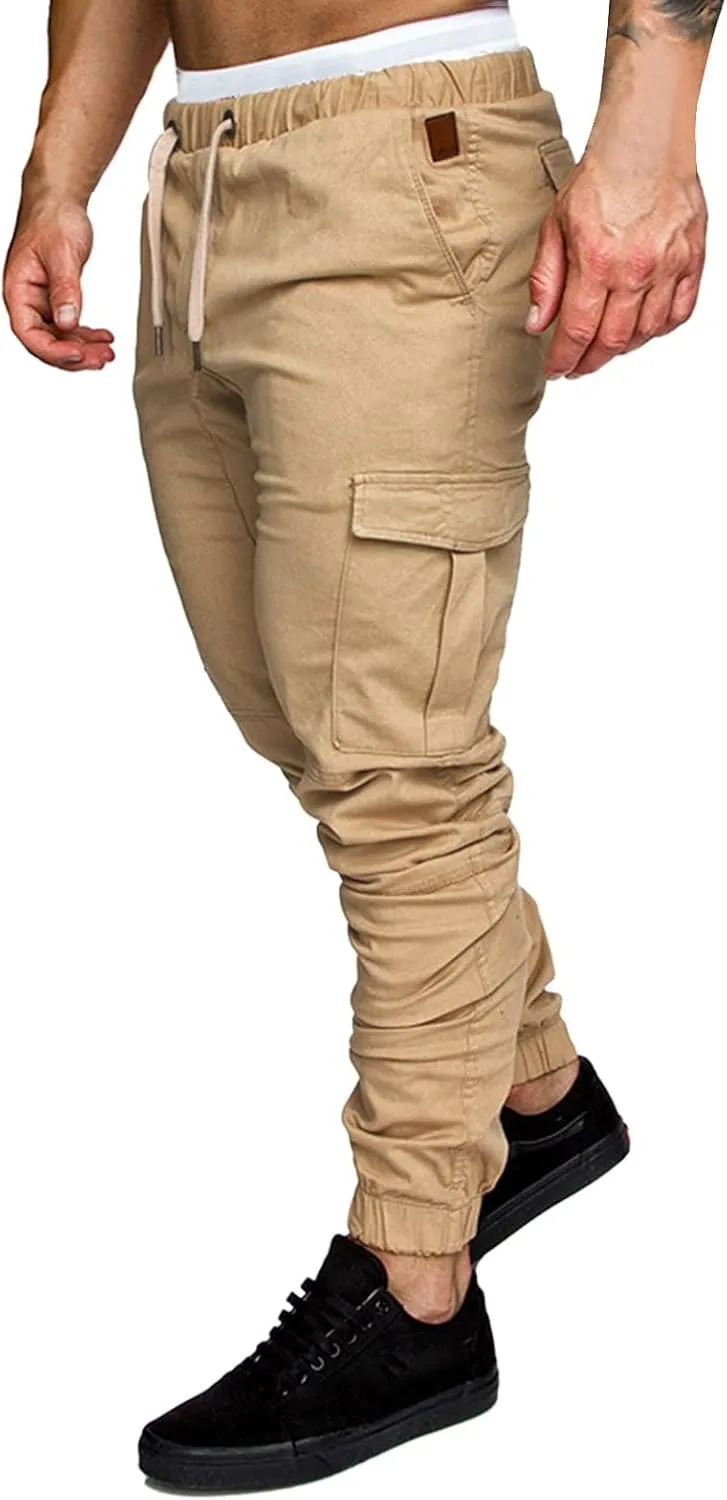Cargo Pants for Men, Mens Fashion Cargo Pants Athletic Joggers Pants Chino Trousers Sweatpants Long Pants Workout Trousers