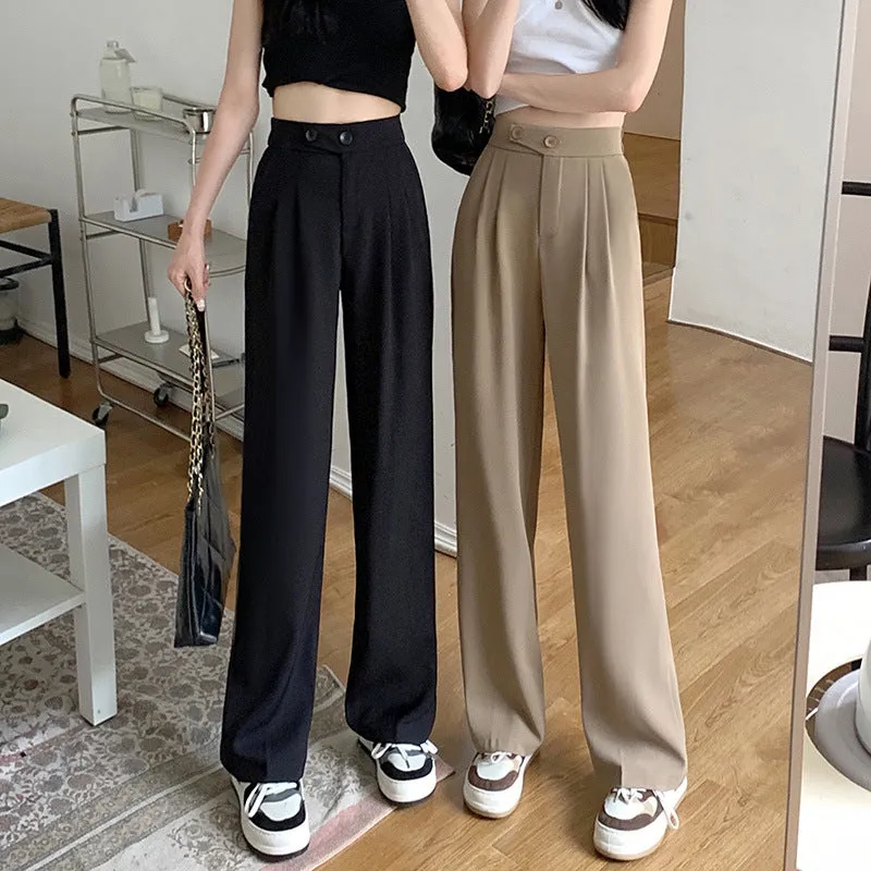 Casual Full-Length Loose Suit Pants