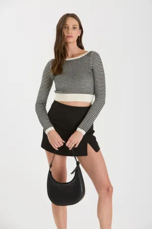 Chrystie Stripe Boat Neck Sweater