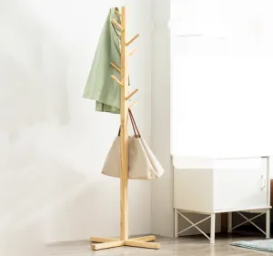 Coat Rack Wooden Natural Color