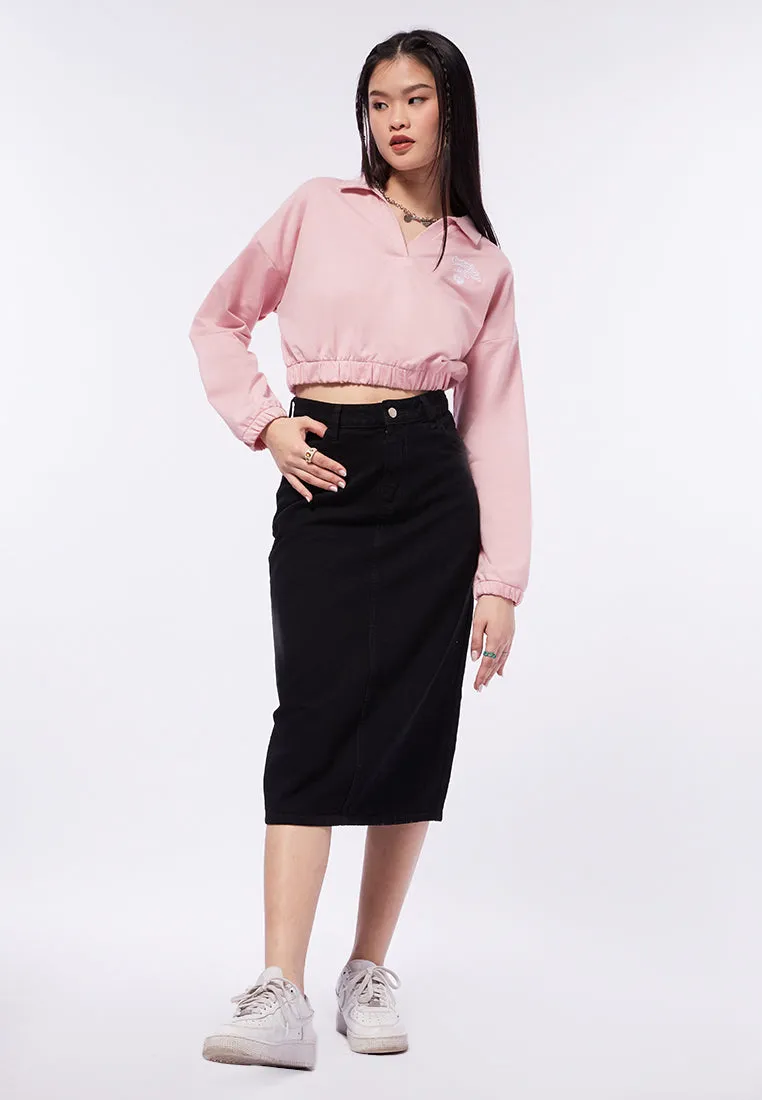 Collared Crop Sweatshirt