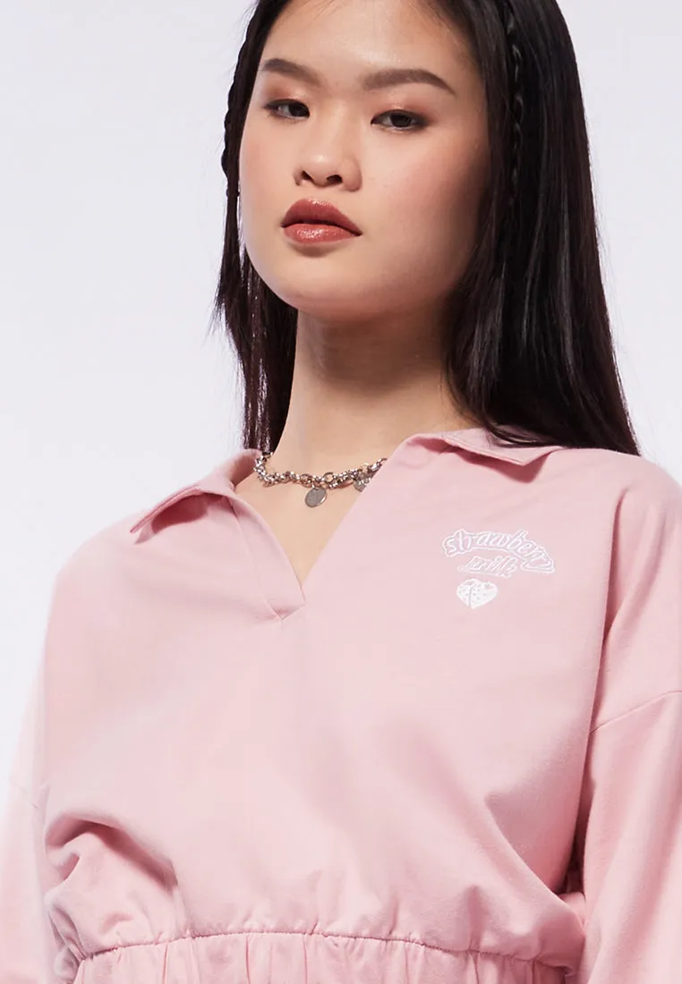 Collared Crop Sweatshirt
