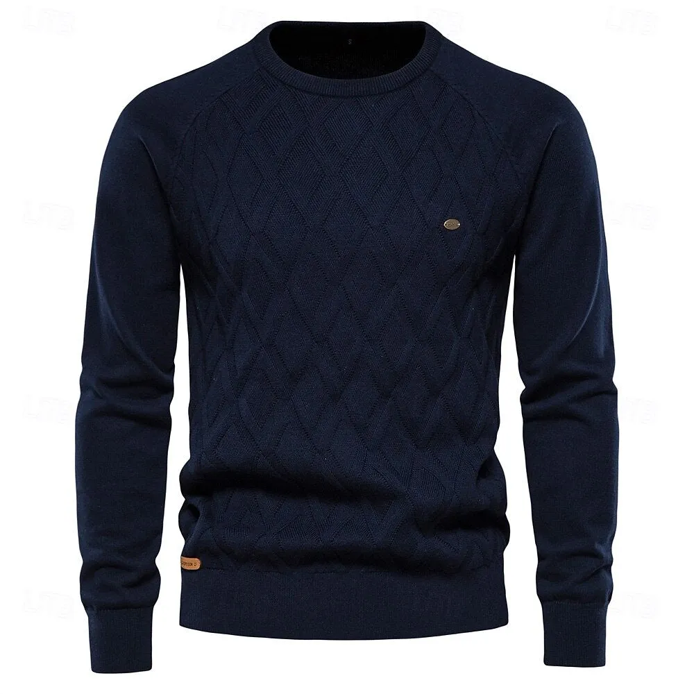 Crew Neck Elegant Pullover Sweater