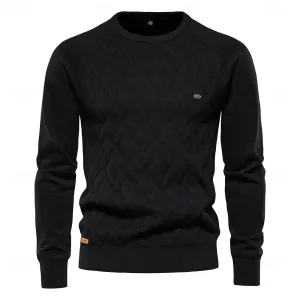 Crew Neck Elegant Pullover Sweater