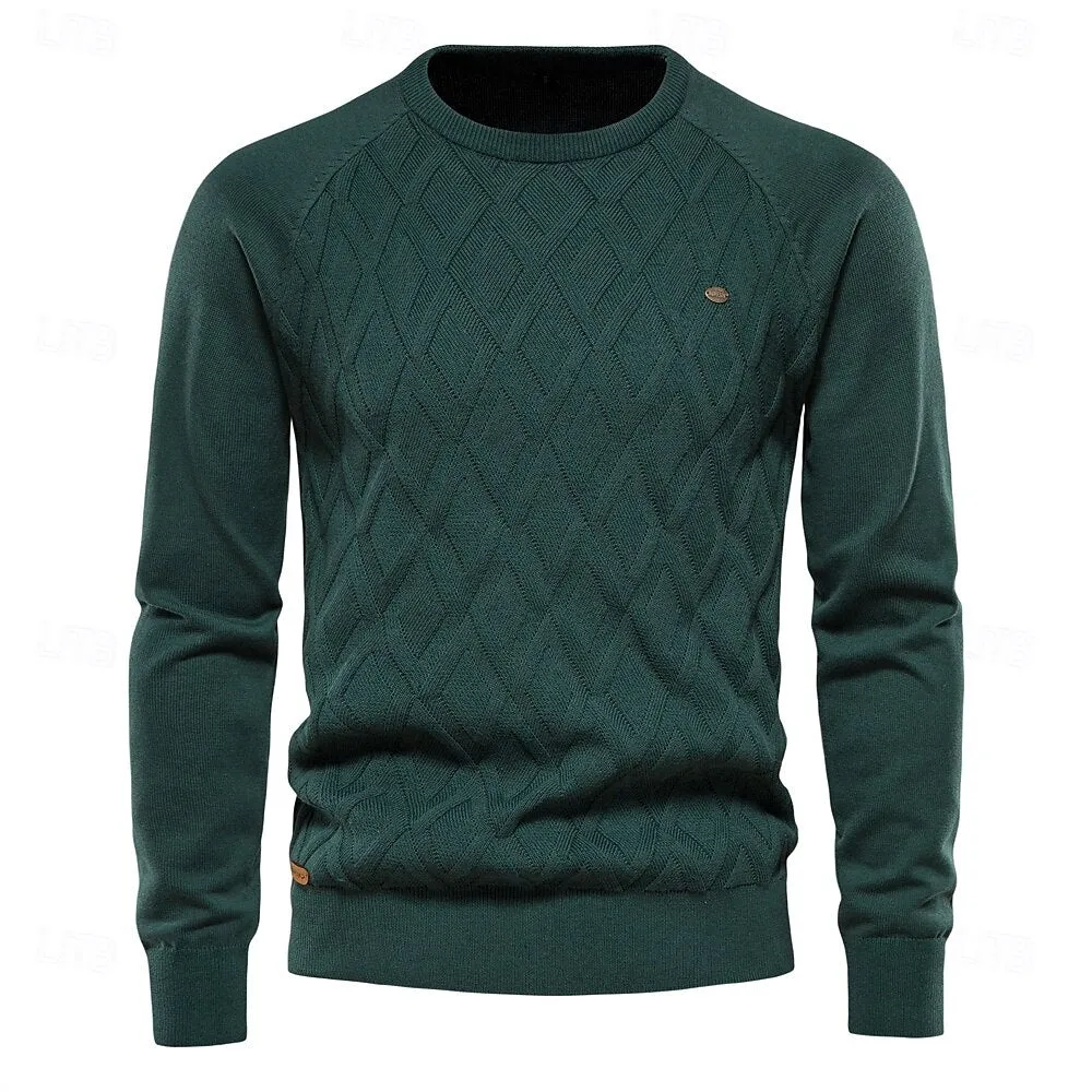 Crew Neck Elegant Pullover Sweater