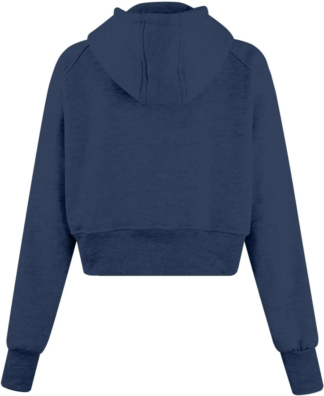 Cropped Zip Up Hoodie Women Oversized Sweatshirt with Thumb Holes 2024 Fall Outfits Y2k Fleece Jacket Winter Clothes