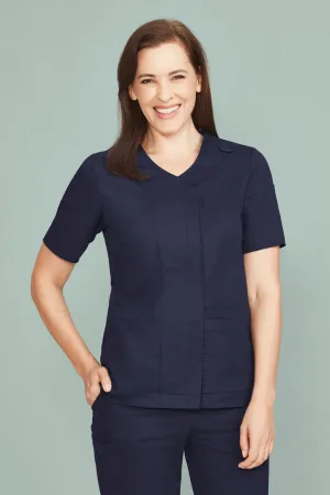 CST240LS - Biz Care - Womens Parks Zip Front Crossover Scrub Top