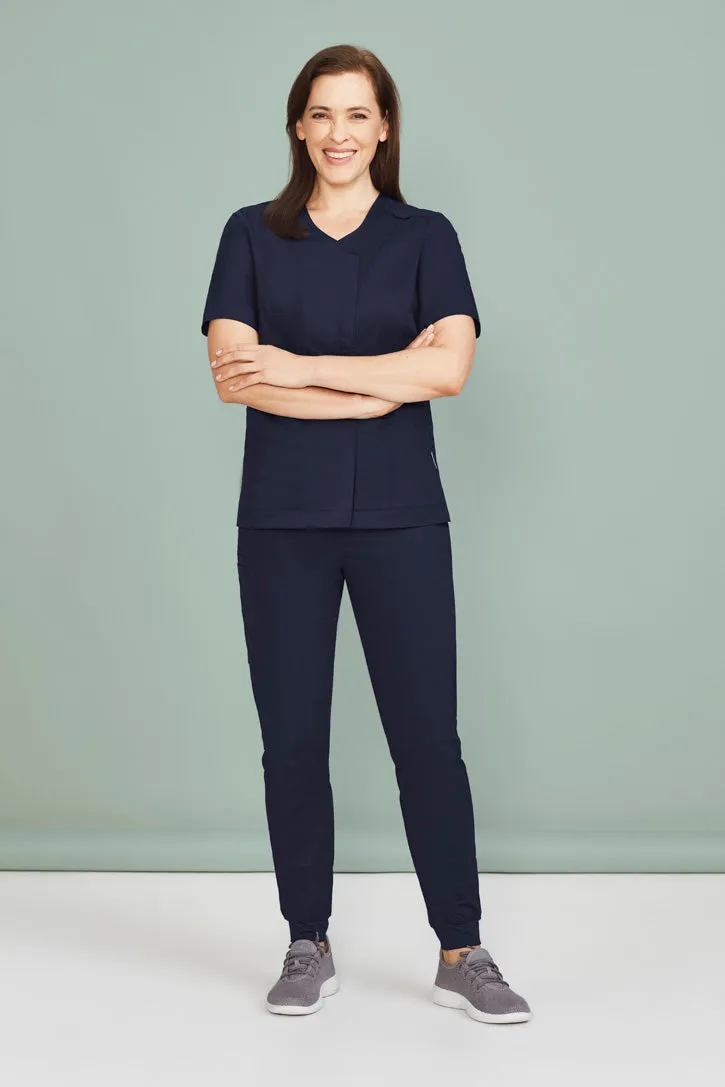 CST240LS - Biz Care - Womens Parks Zip Front Crossover Scrub Top