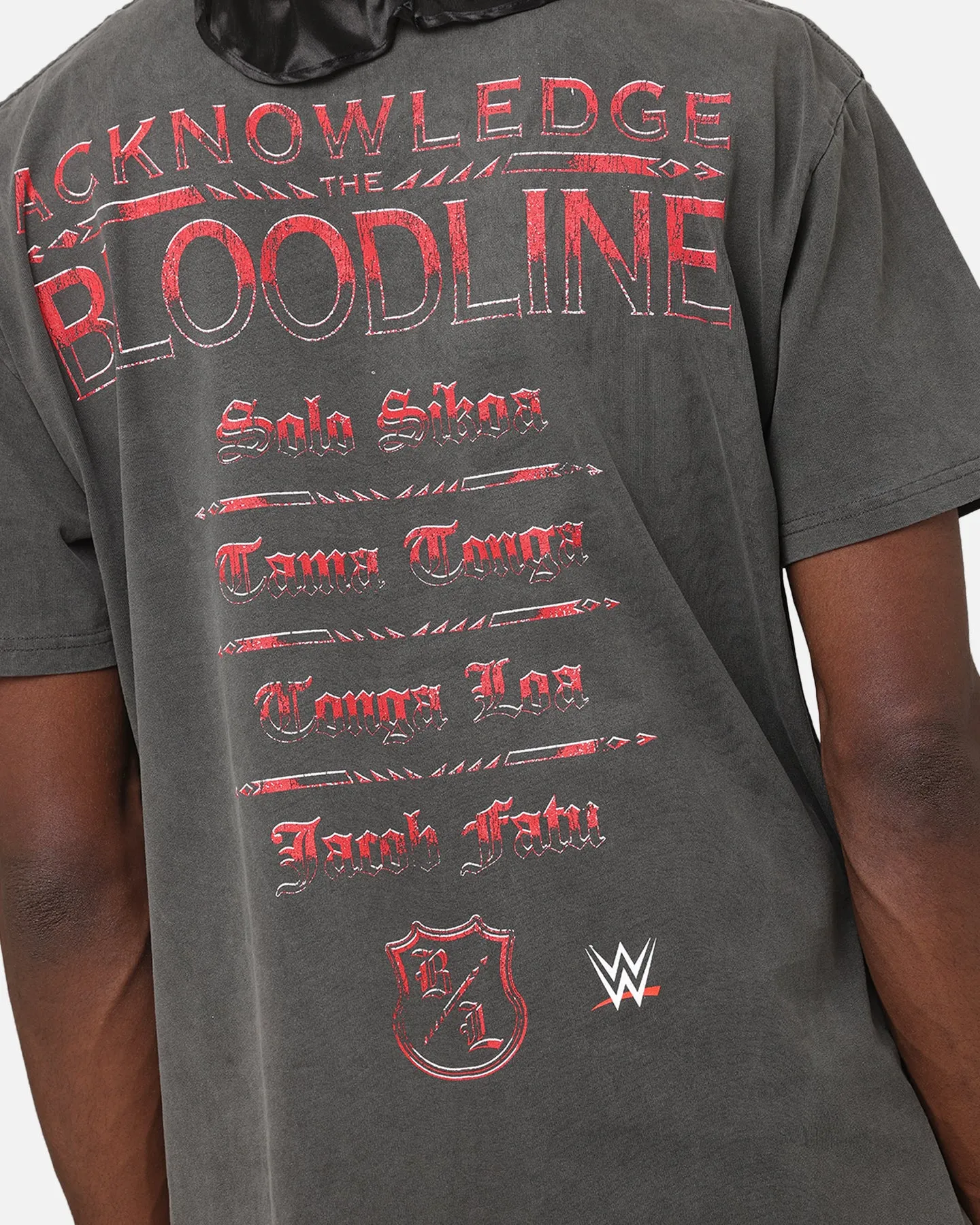 Culture Kings X WWE The Bloodline Heavyweight T-Shirt Black Wash