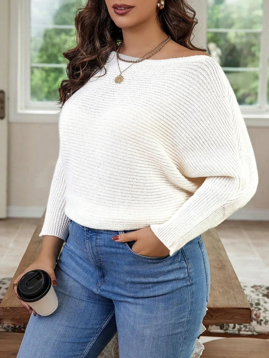 Elegant Batwing Sleeve Sweater
