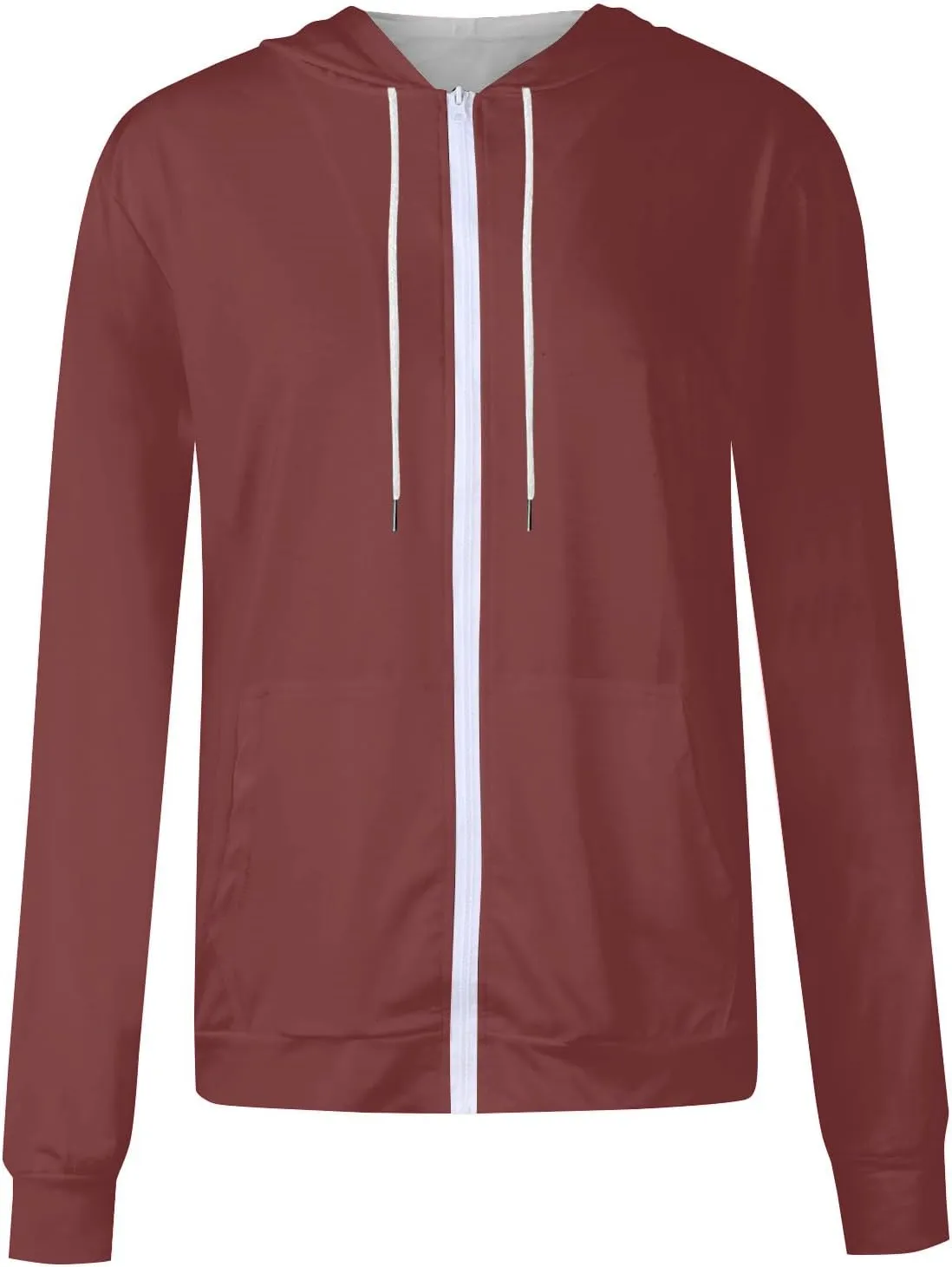 Fall Clothes For Women 2024 Zip Up Long Sleeve Hooded Sweatshirts With Pocket Drawstring Gradient Hoodies