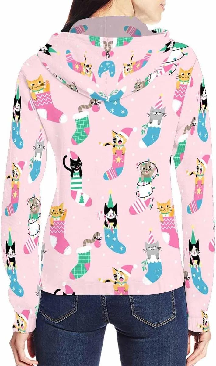 Fall Jacket Women Christmas Tree Pattern Womens Zip Up Sweatshirt Oversized Hoodies Sweater