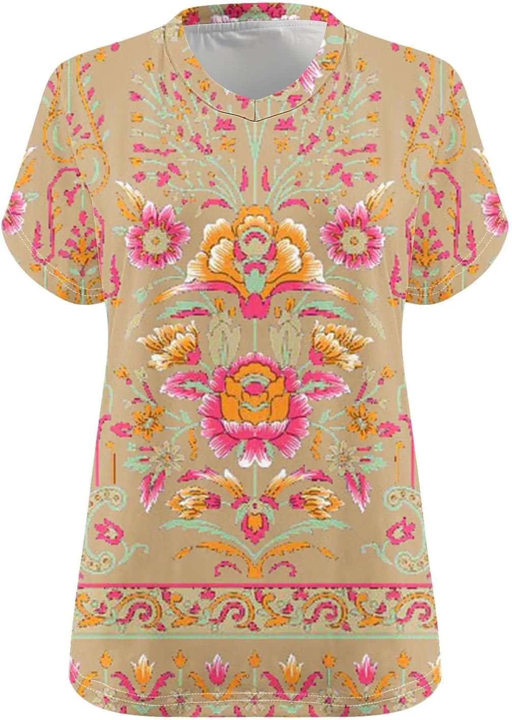 Generic 2024 Oversized T Shirts Women's Plus Size Tees Casual Half Sleeve V Neck Shirt Summer Loose Comfy Basic Tunic Tops