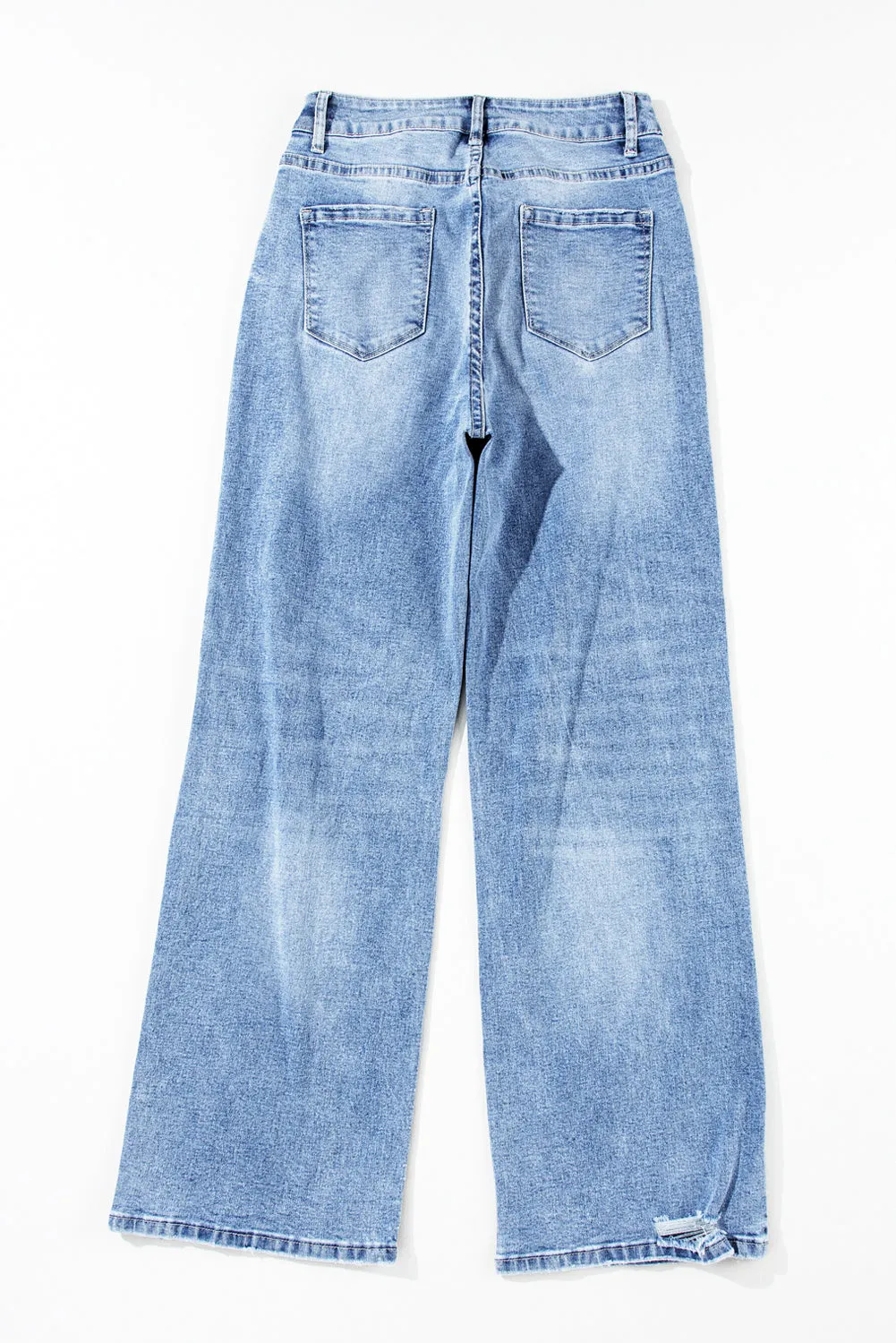 Giana High Rise Distressed Straight Leg Jeans From Threaded Pear