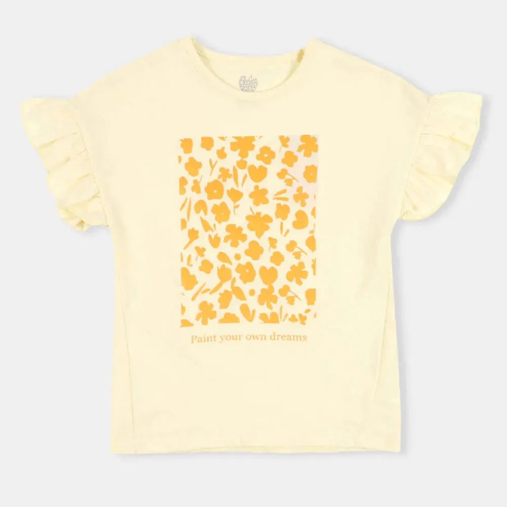 Girls T-Shirt Paint Your Dreams - Cream