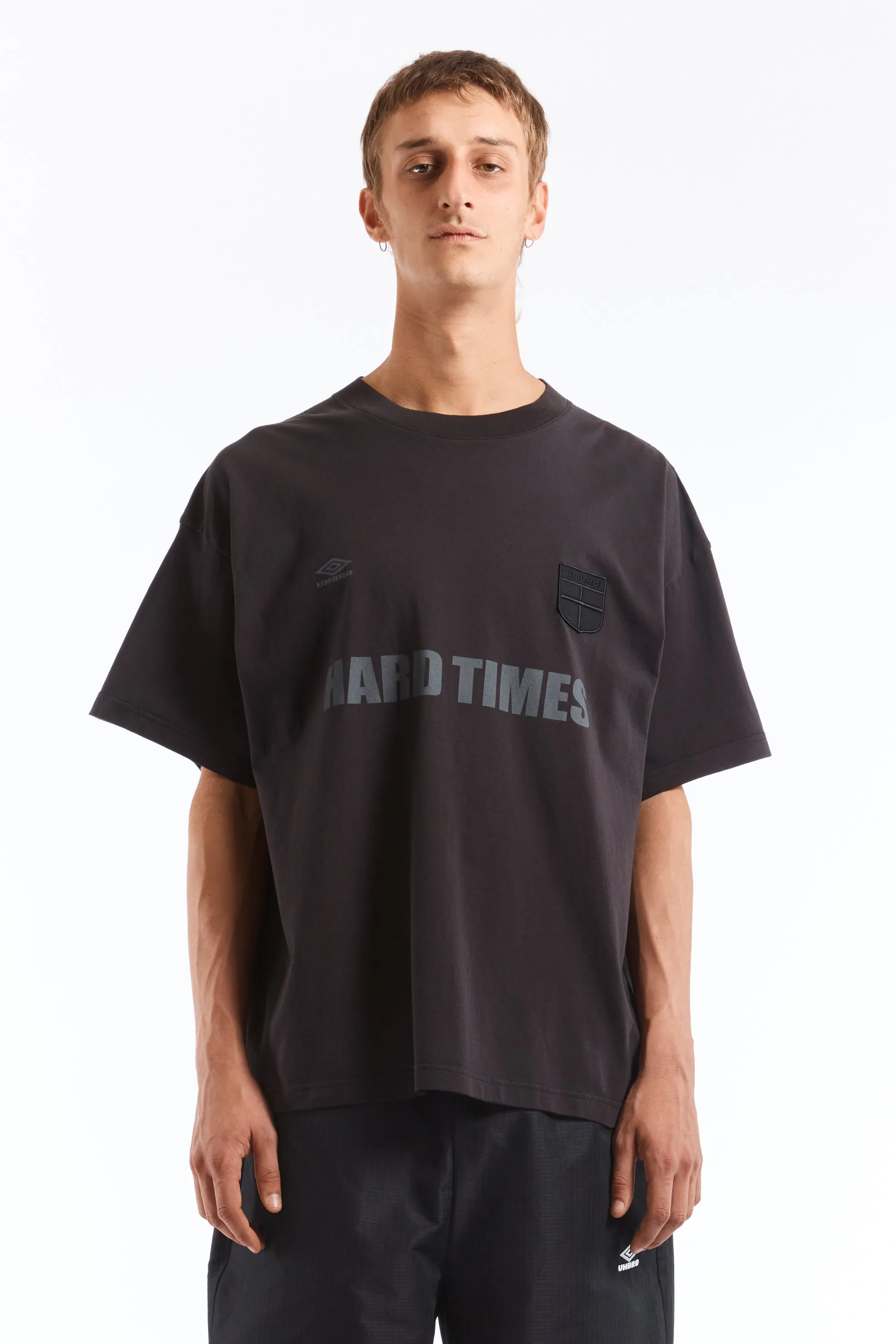 Hard Times T Shirt Washed Black