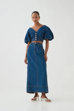 Harper Cropped Denim Top